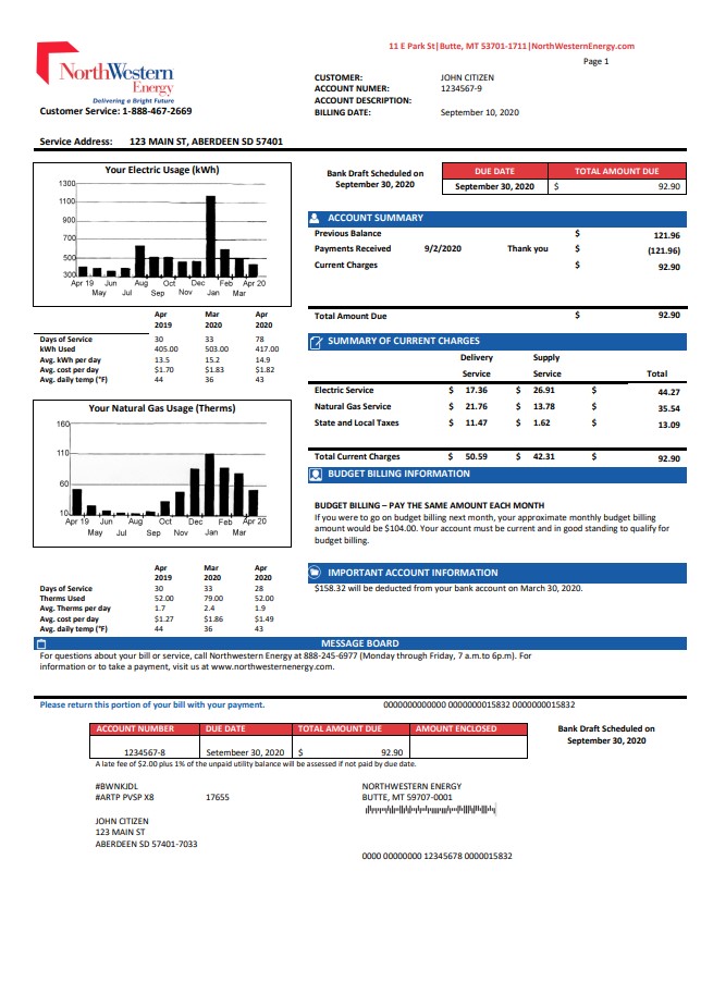  Minol USA business utility bill 